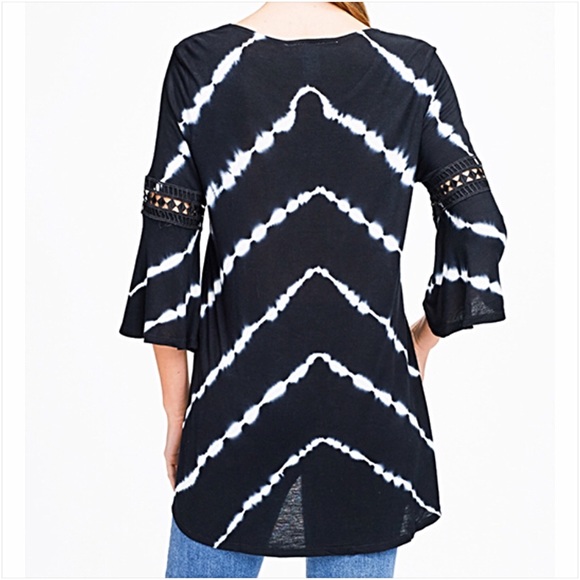 Boho Tie Die Year Round Tunic Top L XL - Picture 5 of 8